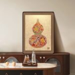 Creative Chinese Sle Decorative Painting Lucky Gourd New Year Gift Living Room Decoration Hanging Artwork Festive Ornaments