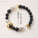 Black Ambergris Crystal Blended Incense Bead Bracelet｜Ancient Chinese Herbal Incense | Natural Crystal Infused | Hand-Strung