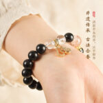 Handmade Natural Incense Bead Bracelet | Calming Meditation Chinese Style Jewelry Gift for Women & Men - Image 3