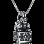 Pixiu Imperial Seal Wealth Attraction & Authority Silver Pendant - Image 2